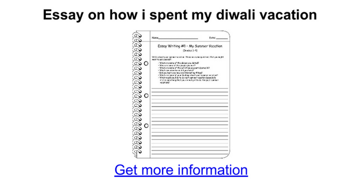 essay on how i spent my diwali vacation