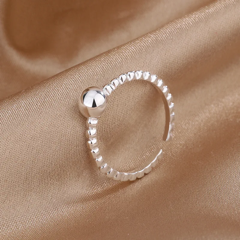 Anillo de cuentas vintage para mujer Joyería de moda elegante Adorno de dedo único Accesorio sofisticado Regalo ideal para ella Diseño atemporal