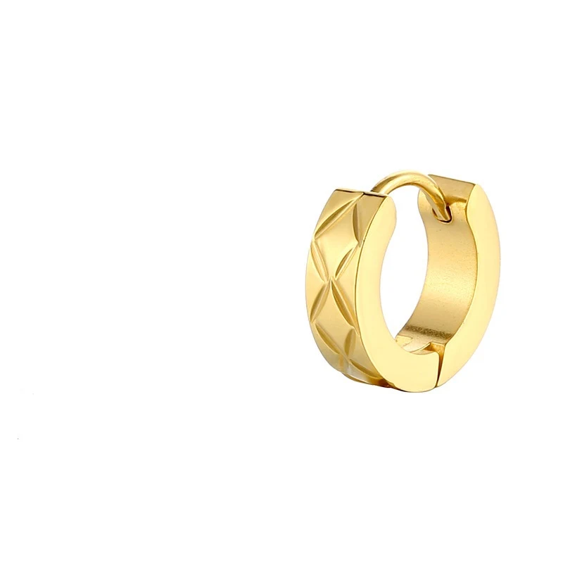 Boucles d'oreilles en acier inoxydable style hip hop haut de gamme, clous d'oreille originaux pour un look tendance et unique. Bijoux pour l'oreille.