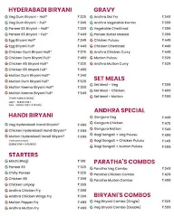 Bagundi Andhra Kitchen menu 3