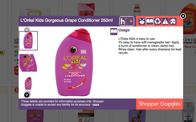 Shopper Goggles chrome extension