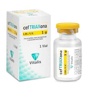 Ceftriaxona 1 gr Vitalis Caja x 1 Ampolla  