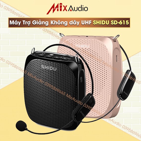 [Chính Hãng] Máy Trợ Giảng Shidu Sd - S615 Không Dây Sóng Uhf, Có Dây, Âm Lượng Lớn 10W, Bảo Hành 12 Tháng