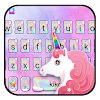 Holographic Cute Unicorn Keyboard Theme