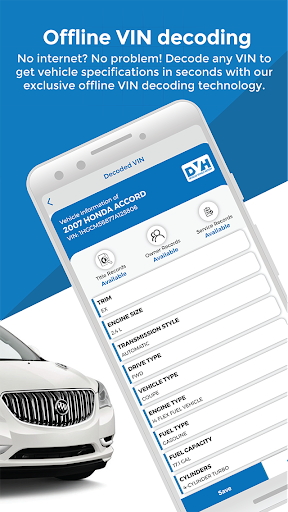 Screenshot VIN Decoder & Vehicle History