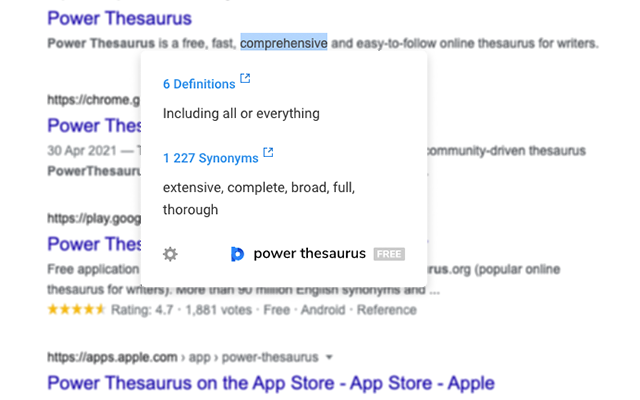 Power Thesaurus Preview image 3