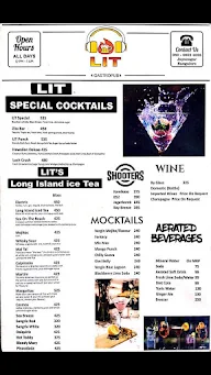 LIT Gastro Pub menu 1