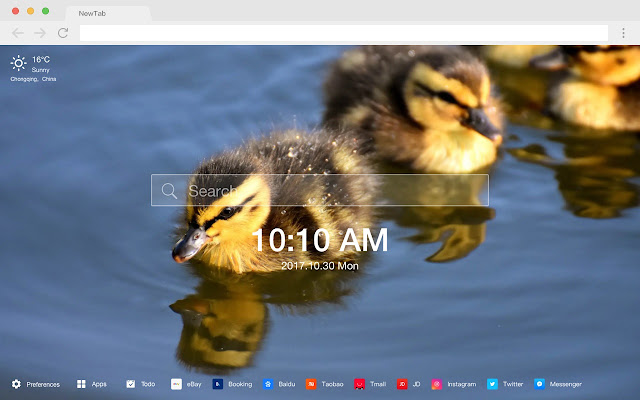 Duck pop animal HD new tab page theme