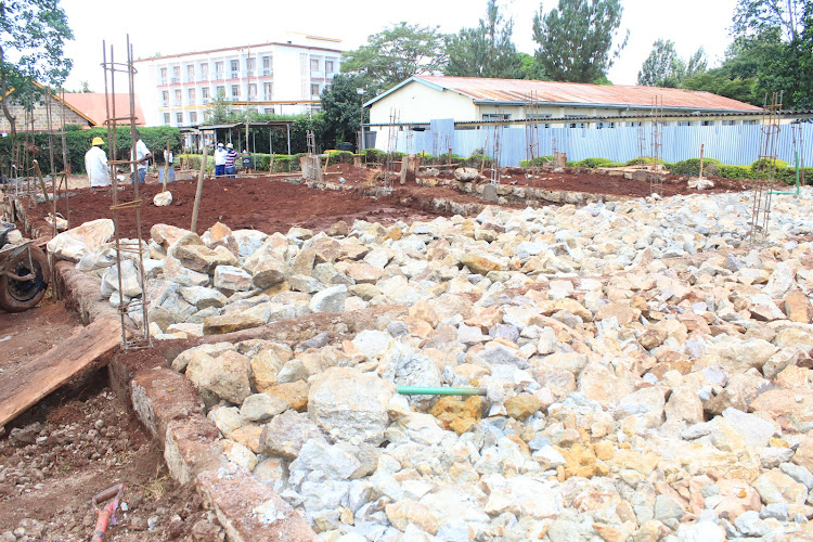 The new ICU unit under construction at Murang'a Level 5 Hospital