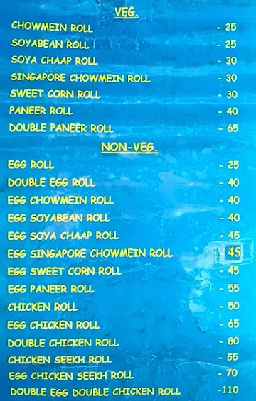 Rolls Point menu 