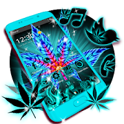 Blue Neon Weed Theme 1.1.4 Icon