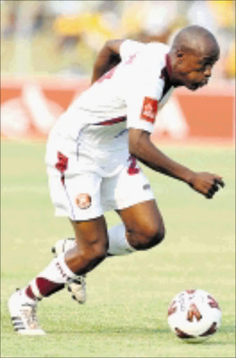 SPEED MERCHANT: Moroka Swallows striker David Radebe will keep Golden Arrows defenders busy. 05/10/2008. Pic. Lefty Shivambu. © Gallo Imges