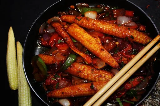 Chilli Baby Corn{Pan Tossed][Serve 2-3]