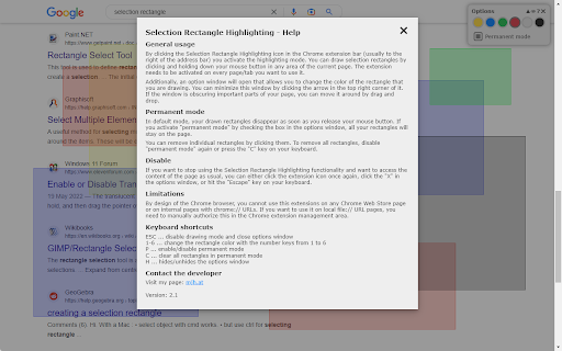 Selection Rectangle Highlighting