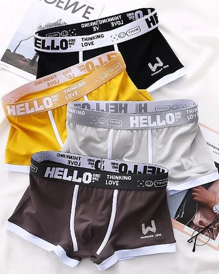 Men Panties Cotton BoxerShorts Man Underwear Mens Boxers ... - 0