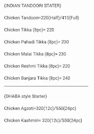 Lucky Dhaba menu 1