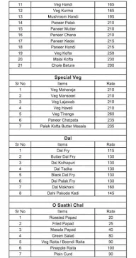 The Indian Pakwan menu 3