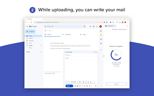 TransferNow for Chrome and Gmail