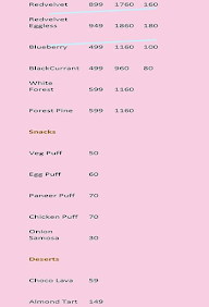 Cake Makers menu 2