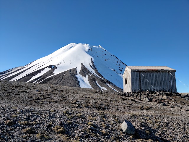 Syme Hut and Mt Taranaki