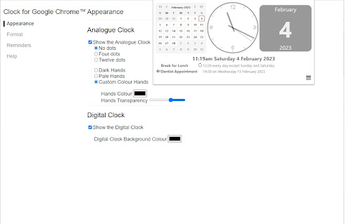 Clock for Google Chrome™