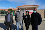 Khanyisa School for the Blind SGB members and parents are outraged as a staff member allegedly keeps burning food and forcing pupils to eat it. From left are SGB chair Zamile Jokani, SGB member Kwanele Bukashe, parent Zikhona Malotana and SGB member Mandla Njengabantu