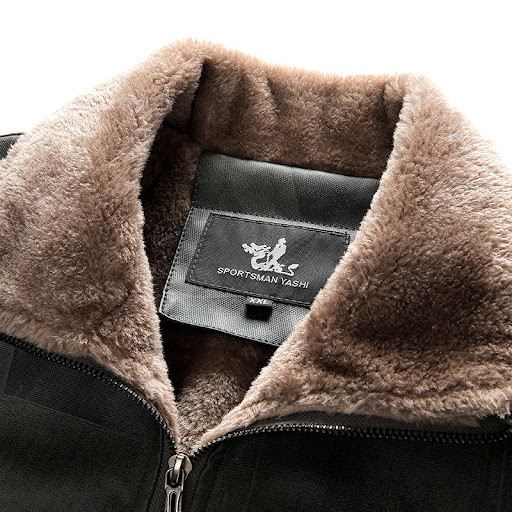 Title 1, Mens Middle-aged and Elderly Leather Jacket wi...