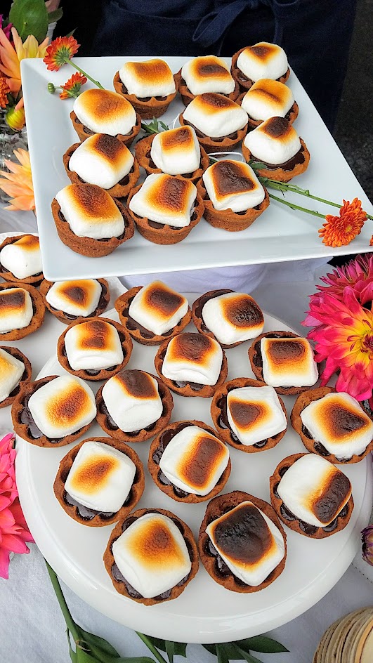 Annie Portlock of Annie Pies offered 3 mini pies at Feast PDX 2016 Go Get You Some Picnic: these are the S'mores (scratch graham, chocolate ganache, toasted marshmallow)