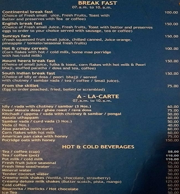 Elite menu 