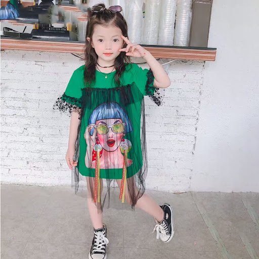 Title 4, Summer Girls T Shirt Baby Long Tee Kids Tops Ch...