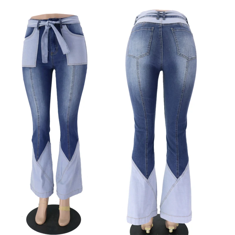 Title 5, Damen Denim Schlaghosen im europäischen und ame...