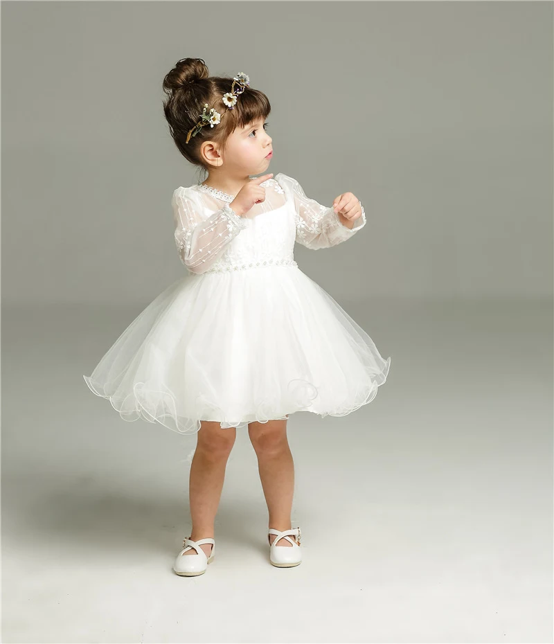 Title 3, Vestido de casamento manga longa para bebê com ...