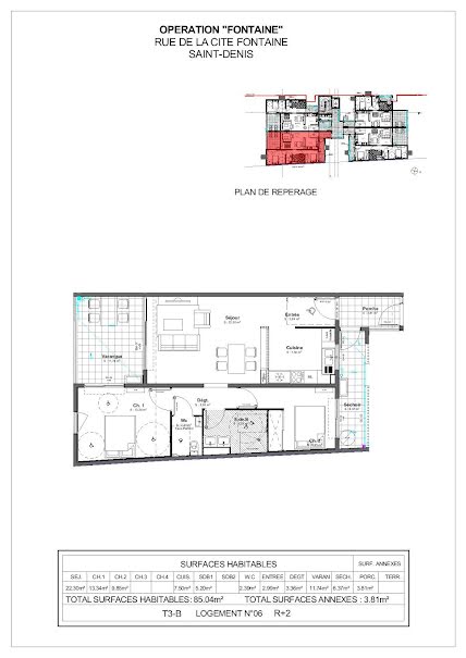 Location  appartement 3 pièces 85.04 m² à Saint-Denis (97400), 1 071 €