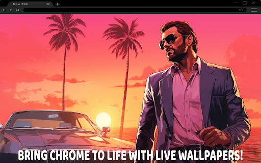 Grand Theft Auto VI: Retro Sunset Live Wallpaper