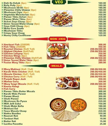 Master Chef Chandigarh menu 