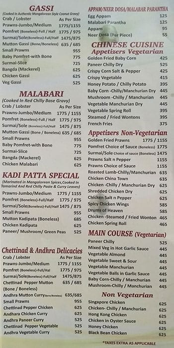 Bhaat menu 