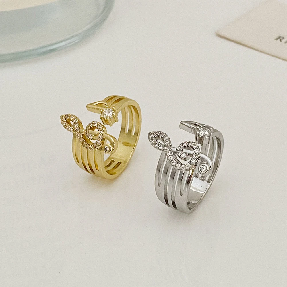 Title 5, Bague symbole musical en zircon Fashion Micro S...