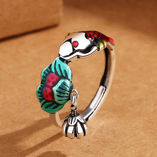 Title 4, Personalized Ethnic Style Carp Flower Adjustabl...
