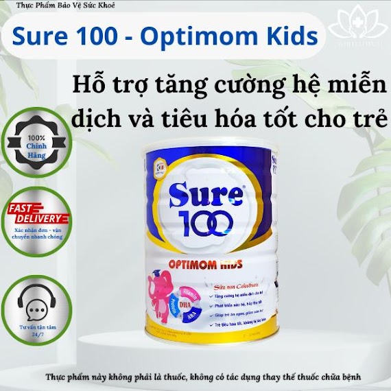 Sữa Sure 100 Optimom Kids Hộp 900G