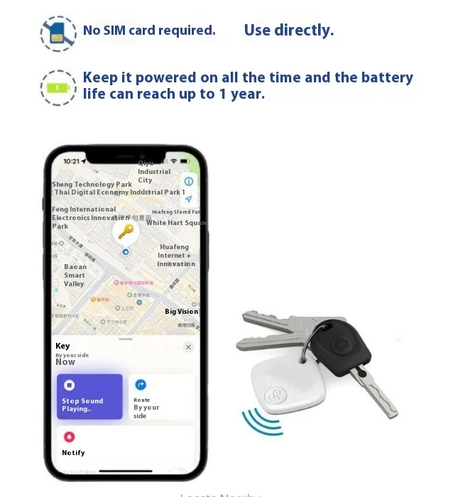 Title 5, Anti-loss Alarm Device Bag Keychain Finder Mobi...
