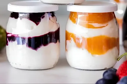 Mango Cheese And Blueberry Cheese Cake In Jar [2 Piece]