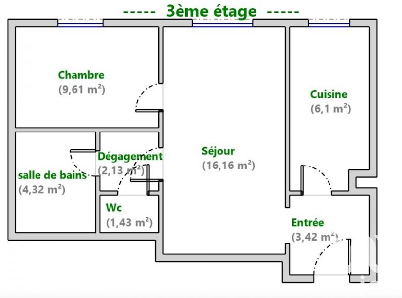 Vente appartement 2 pièces 44 m² à Versailles (78000), 180 000 €