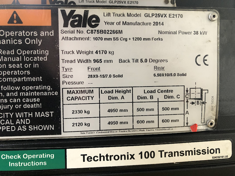 Afbeelding van een YALE GLP25VX