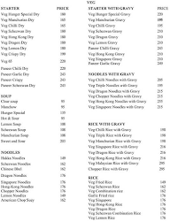 Hunger Rap Up Point menu 3