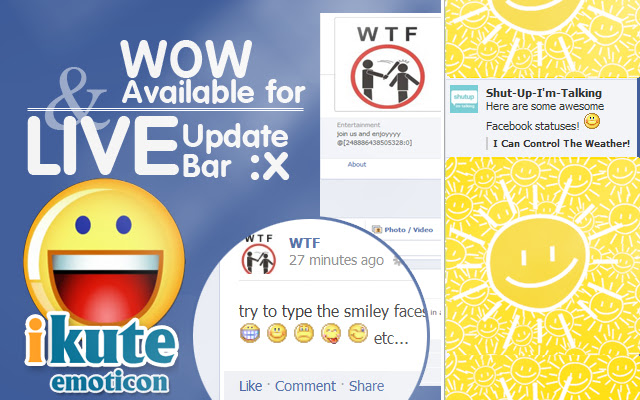 iKute Emoticons 4Facebook Status&Comment