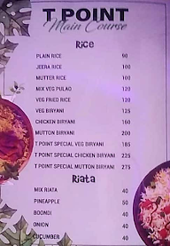 T Point Restaurant menu 4