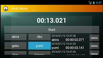 multi person stopwatch Screenshot