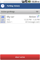 Parking SMS Scheduler Screenshot