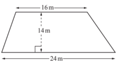 The area of a trapezium