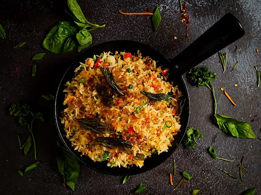 Basil And Burnt Garlic Rice